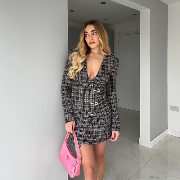 Flash sale🔥🔥Zara tweed blazer dress bloggers fav - Picture 2 of 16